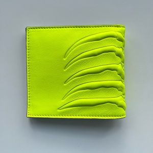 Alexander McQueen Neon Yellow Wallet